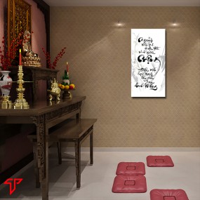 Tranh thư pháp hình phật treo phòng thờ